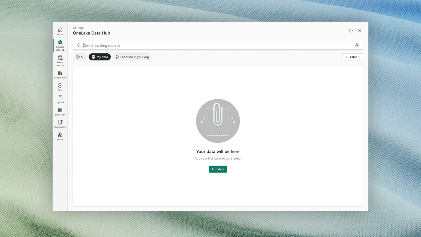 A screenshot of a data hub
Description automatically generated