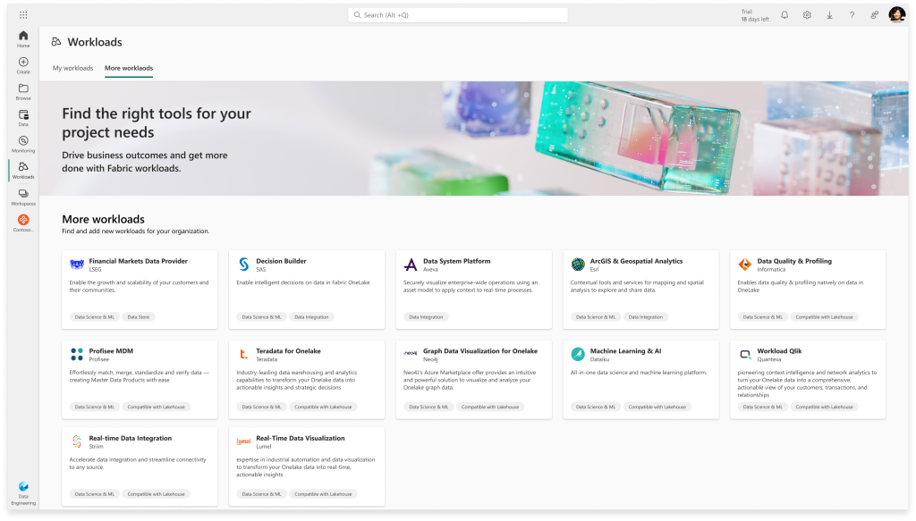 more workloads screenshot