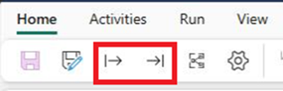Screenshot of the export and import features in the Fabric Data Pipelines