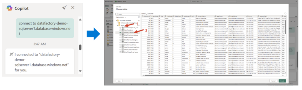 Connect existing connection with Copilot