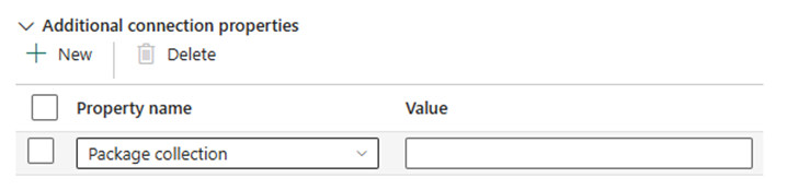 connection property settings in DB2 connector