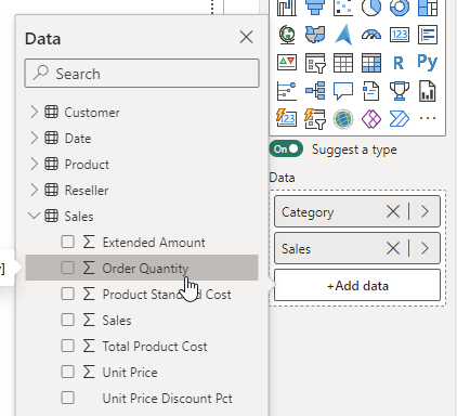 A screenshot of a showing how to select Order Quantity