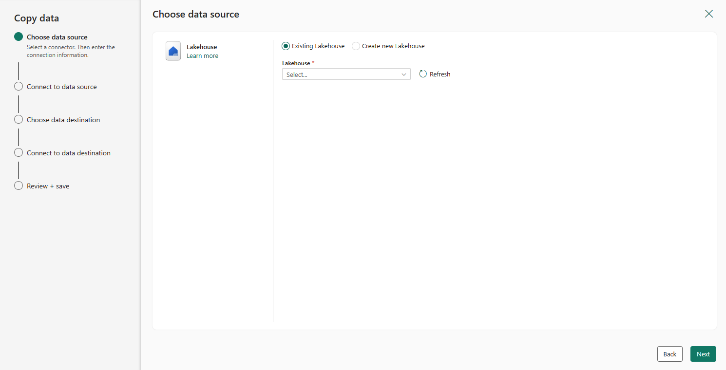 Fig 7 - Copy data from Lakehouse to Azure Cosmos