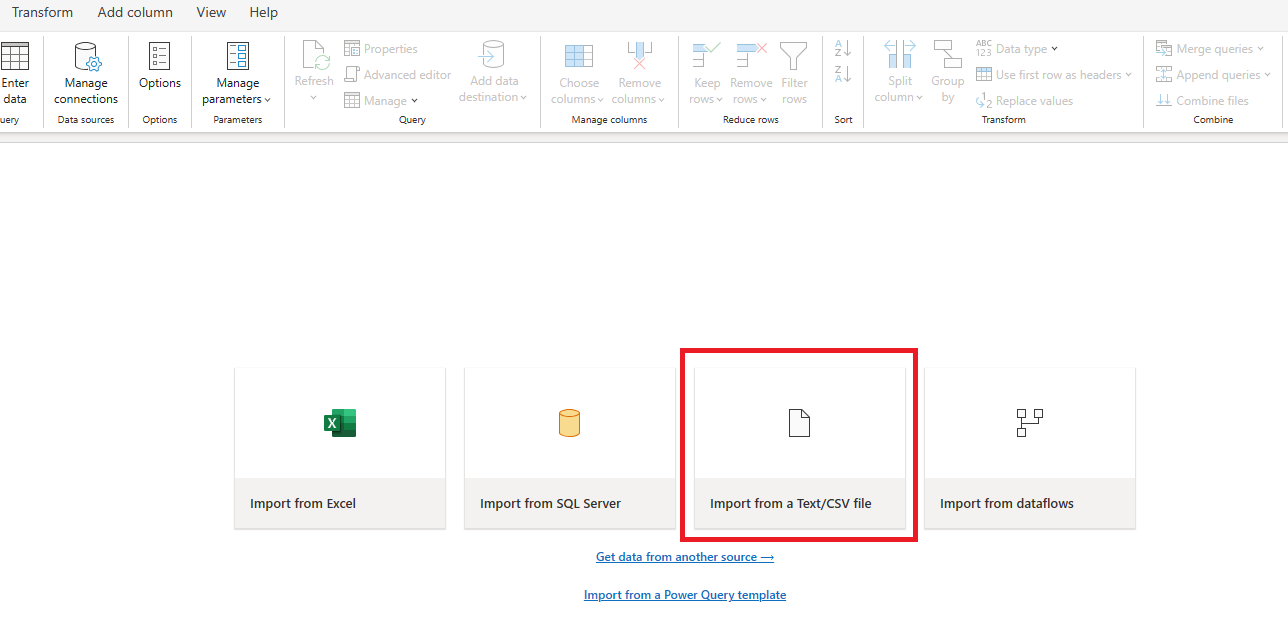 Fig 1 - Upload a csv file