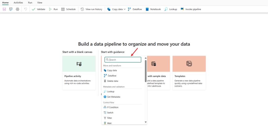 Pipeline activity library