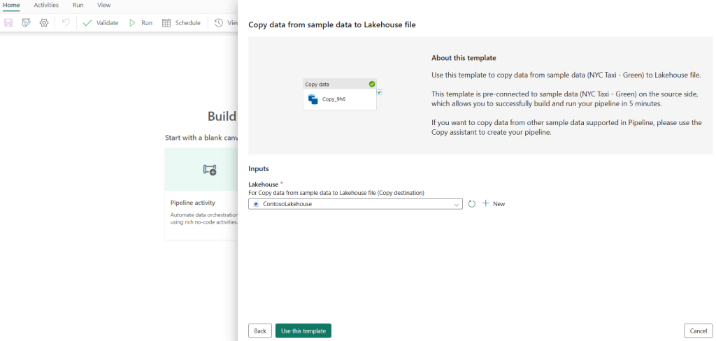 Data pipelines get started sample