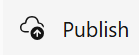 Publish button inside of the User Data Functions editor.