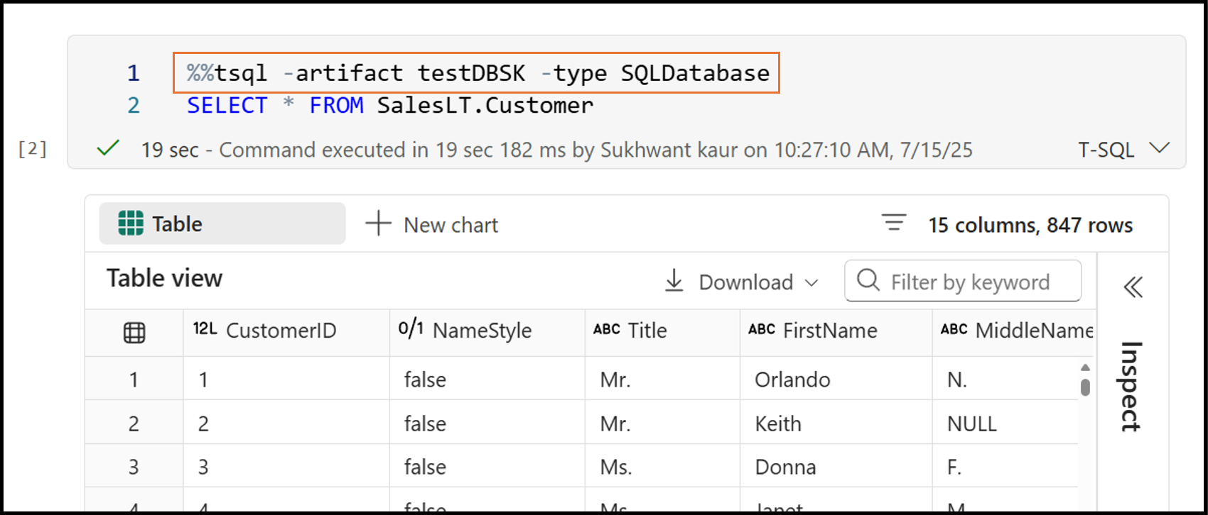 Connect to your SQL database in Fabric using Python Notebook ...