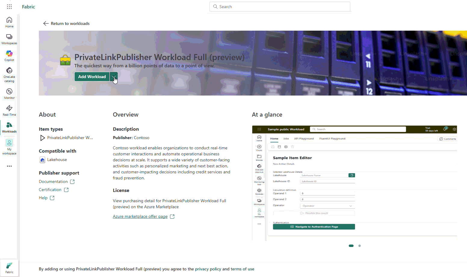 Assigning workloads in Fabric