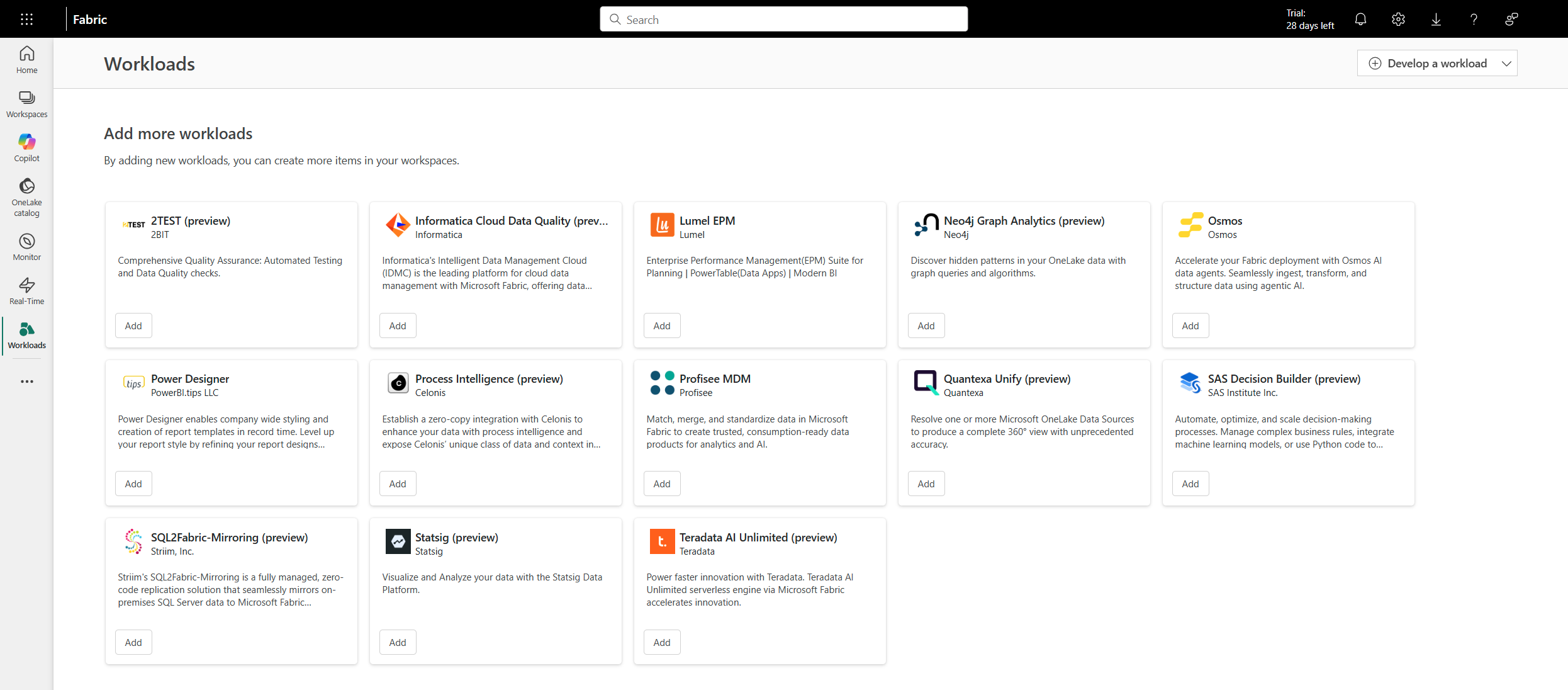 Workload assignment UI