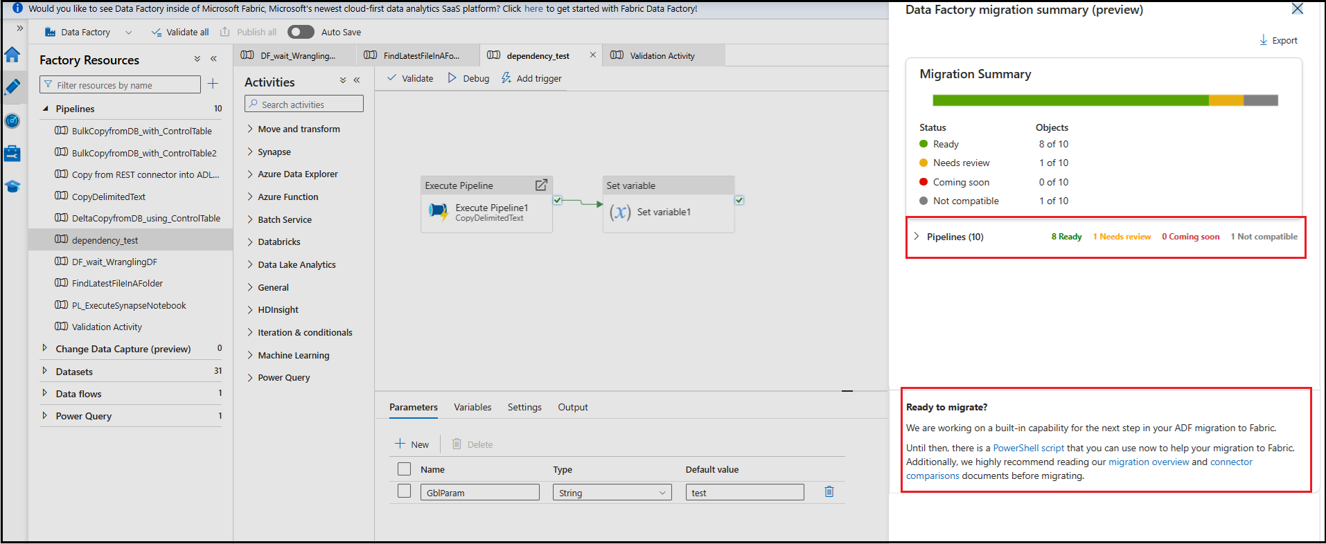 Assessment summary screenshot