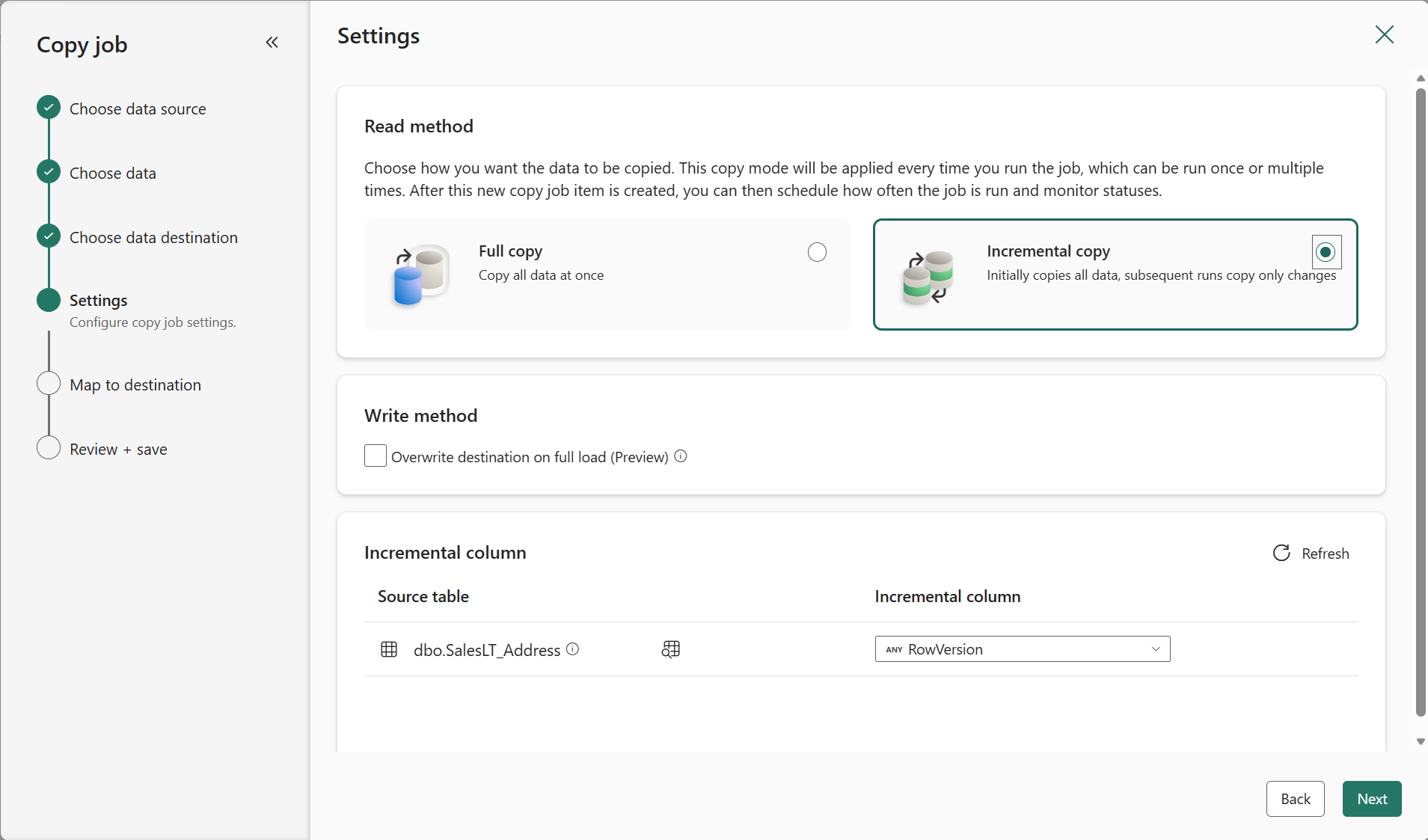 Selecting RowVersion to identify changes when incremental copy from SQL database
