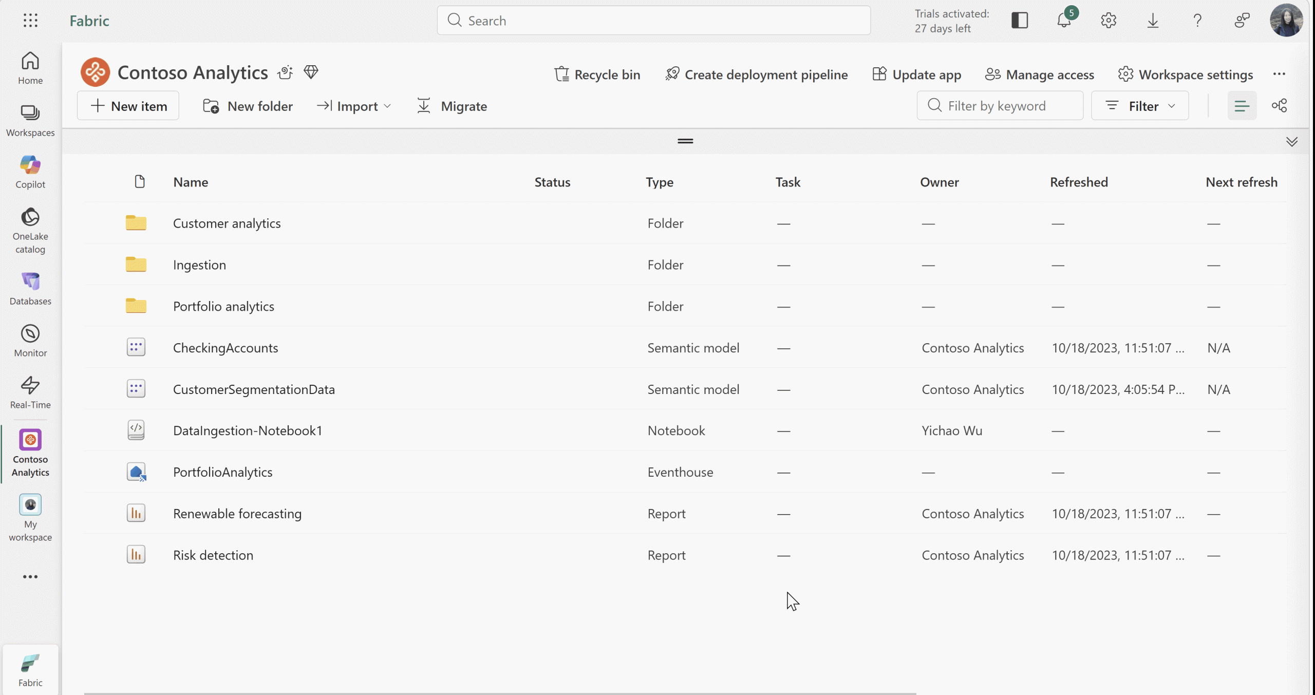 A short video illustrating user deleting a notebook and the recovering the item by using the"recover" button in workspace recycle bin.