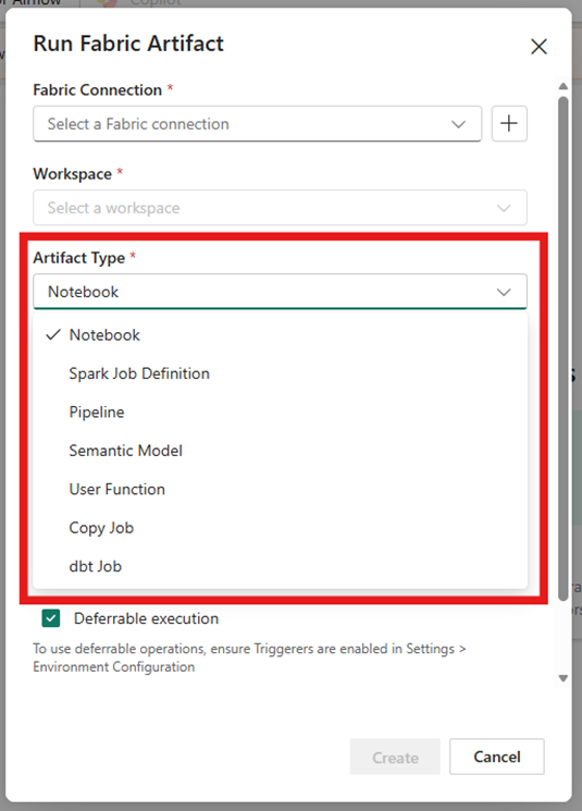 Apache Airflow Jobs: Copy- und dbt-Job-Unterstützung in Microsoft Fabric Data Factory