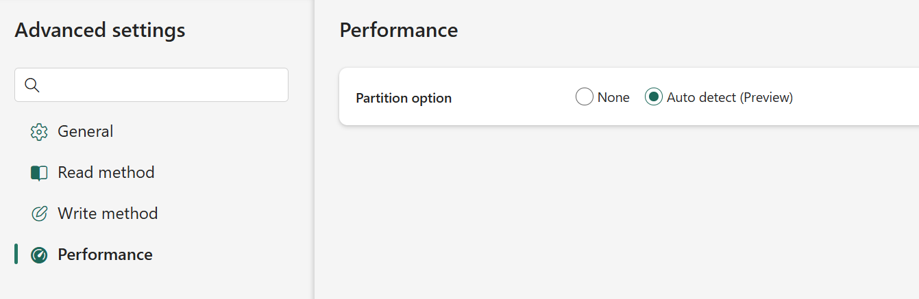 Enabling auto partitioning in Copy job