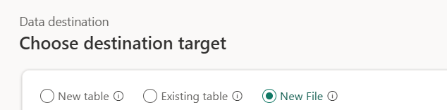 Screenshot of lakehouse files option