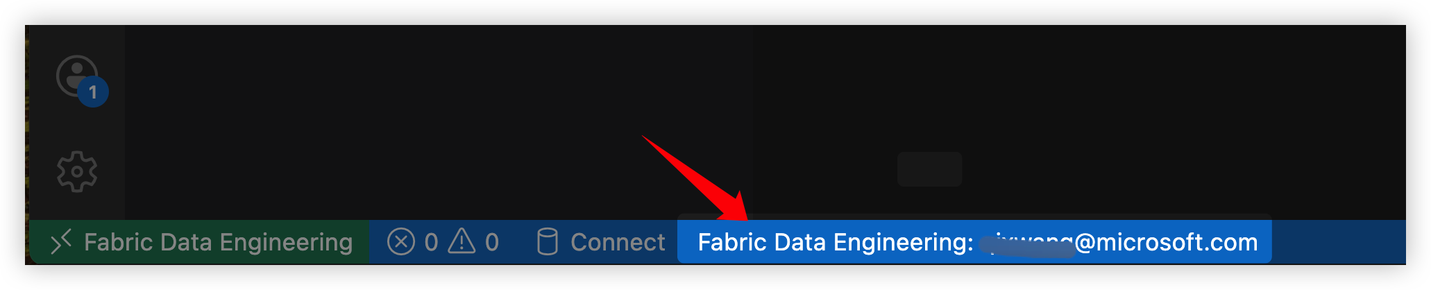 Switch to a different Fabric tenant and sign in with different Fabric user from that tenant