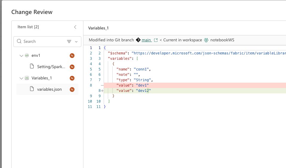 The Git Integration - compare code changes dialog